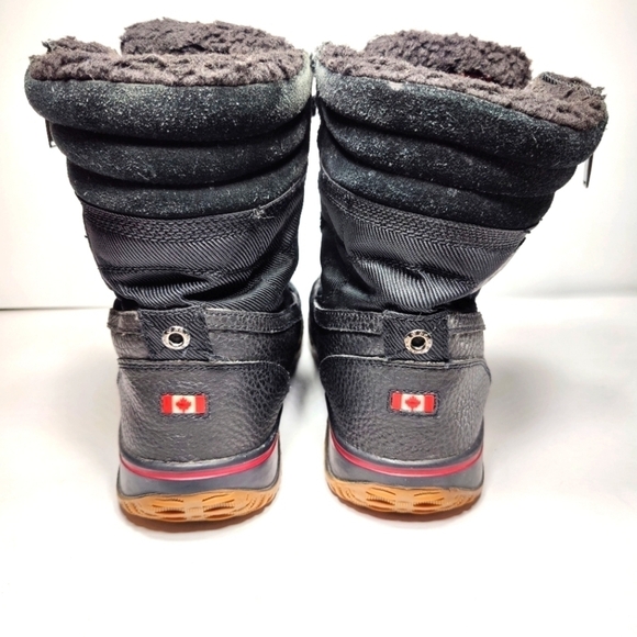 Pajar Canada trooper Waterproof Winter Fur Lined Black Red Men's Boot Sz 11-11.5 - Picture 9 of 11